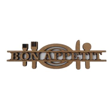 Imagem de Aplique Laser Mdf - Bon Appetit 10 Cm