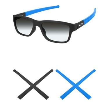 Imagem de Mryok Meias de substituição para óculos Oakley Marshal MNP Glass – Opções, Azul-celeste e preto, One Size