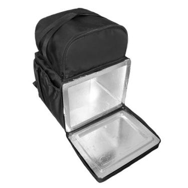 Imagem de Bolsa Bag Mochila Motoboy BIG Bolsão com Isopor Laminado 45L Preta - L