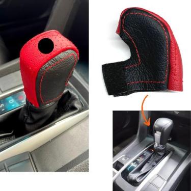 Imagem de Capa Couro Manopla Alavanca Câmbio Automático Honda Civic G10 2017 201