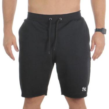 Imagem de Bermuda Moletinho Plus Size Masculina Elástico Cintura Cordão Ajustave
