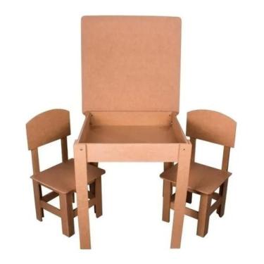 Imagem de Mesinha Infantil Atividades Mdf + 2 Cadeiras - ana decoraçoes