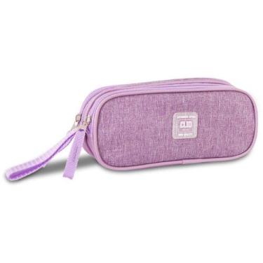 Imagem de Estojo 2 Divisórias Clio Style Authentic Escolar Lápis, Roxo