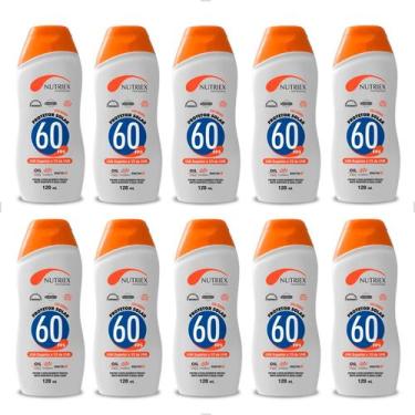 Imagem de Kit 10 Protetor Filtro Solar FPS60 120ml Com Repelente Nutriex - 00046