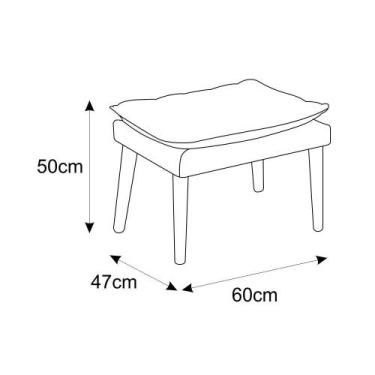 Imagem de Puff Banqueta Fenzzi Palito Mel Suede Rosa Bebê - KDAcanto Móveis