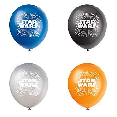 Imagem de Unique Balões de látex Star Wars - 8 peças, 30,48 cm, multicolorido