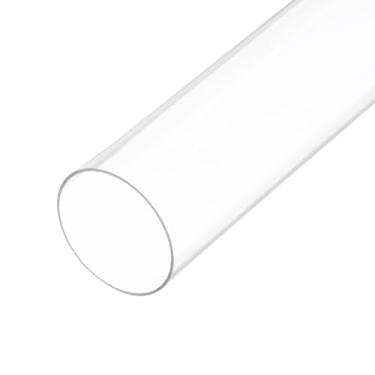 Imagem de Rebower Tubo rígido de plástico transparente de 45,7 cm 86 mm x 90 mm (3 3/20.3 cm x 3 9/40.6 cm) Tubo de policarbonato redondo, [para encanamento, hidráulica, aquário, bricolage]