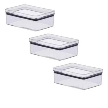 Imagem de Kit 3 Pote Hermético Paramount Porta Frios Empilhavel 770ml