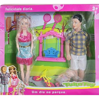 Imagem de Boneca Um Dia No Parque Com Acessórios Conjunto 7 pçs - Tuka Toy