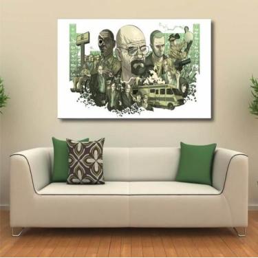 Imagem de Quadro decorativo Breaking Bad Artítstico - Tela em Tecido - Wall Fram