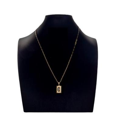 Imagem de Colar Carti 2mm pingente inicial com letra G - A.R Variedades MT