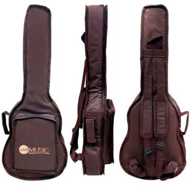 Imagem de Bag Capa Almofadada Luxo Cargo Marrom Para Violão Baby Rozini Yamaha T