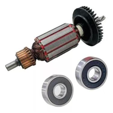 Imagem de Induzido + Rolamentos Compatível Furadeira Bosch 1218.0 220v - Bolte