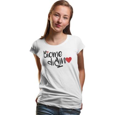 Imagem de T-shirts Baby Look Cursos De Biomedicina Branca - Del France, GG
