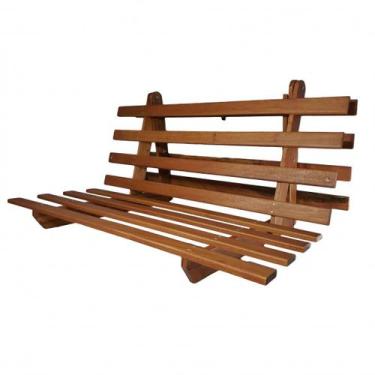 Imagem de Base de Madeira para Futon Com Madeira Maciça Pinus pintura imbuia - R