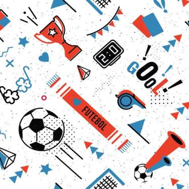 Imagem de Papel de Parede Adesivo Futebol Celebração 57x270cm - Quartinhos