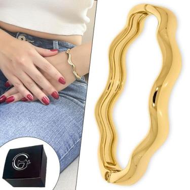 Imagem de Pulseira Bracelete Forma Ondulada Banhado a Ouro - GRANADO ACESSÓRIOS