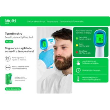 Imagem de Termômetro Infravermelho De Testa Sem Contato - Multilaser