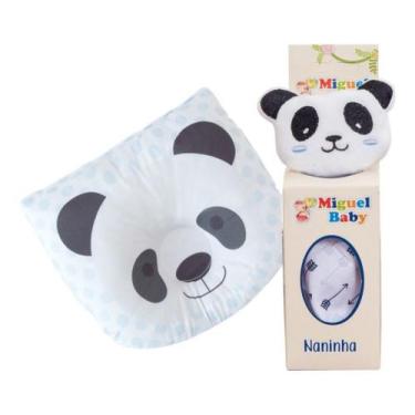 Imagem de Kit de Dormir Naninha Pelúcia + Travesseiro Anatômico Baby Zoo 2 Pçs S