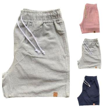 Imagem de Kit 4 Shorts Mauricinho Plus Size Fio Tinto Linho 3 Bolsos - C&C, Cz, 