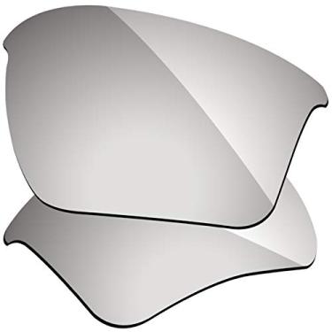 Imagem de Firtox Lentes polarizadas de substituição compatíveis com óculos de sol Oakley Flak Jacket XLJ - Space Silver