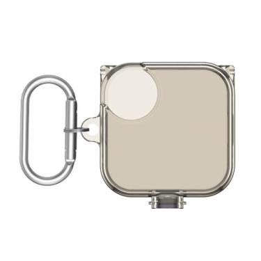 Imagem de [Bloqueio de atualização] Capa para CMF Buds Pro 2, capa protetora VAEKNVG com absorção de choque para acessórios CMF Buds Pro 2, capa rígida de TPU com mosquetão e cordão (cinza claro)