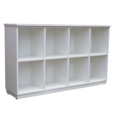 Imagem de Serena Estantes Estante Organizadora Para Discos de Vinil Lps Cin-001 (Branco) - 3 Prateleiras - 90 Altura x 150 Largura x 35 Profundidade