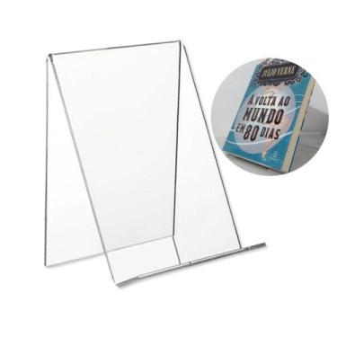Imagem de Suporte Expositor Para Livros Tablet Acrilico para Casa ou Vitrine Loj