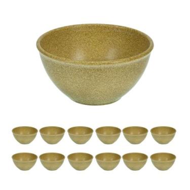 Imagem de 12UN TIGELA 300ml BOWL CUMBUCA SOPA CALDO MARROM CLARO - Evo