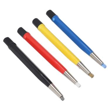 Imagem de Scratch Brush Pen Set Dicas Ajustáveis ​​Ferramentas de Nylon de Fibra de Vidro de Aço para Relógio Limpeza de Moedas Circuito da Placa Remoção de Ferrugem Polimento