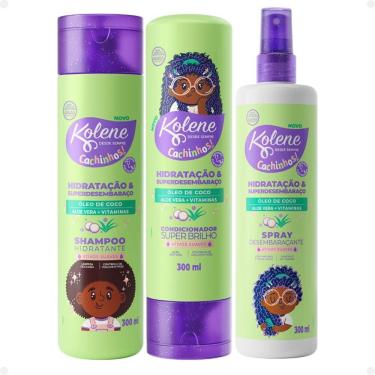 Imagem de Kit Kolene Cachinhos: Shampoo, Condicionador e Spray Desembaraçante 300ml