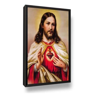 Imagem de Quadro Jesus Decoração Moldura Grande Sala Quarto - Looks Objetos de A