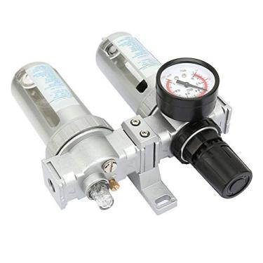 Imagem de Lubricador de Filtro do Regulador do Compressor de Pressão do Ar, Liga de Alumínio, Alta Resistência, Regulador de Pressão de Ar Com Medidor para Várias Instalações (SFC200)