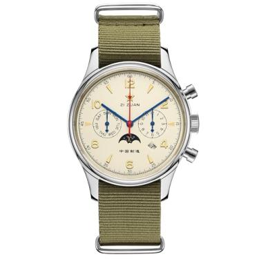 Imagem de SEAKOSS Relógio de Pulso Mecânico Automático Clássico ST1654 Movimento Exibição 24H Horas Relógio Masculino Calendário Piloto da Força Aérea