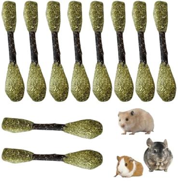 Imagem de 10 peças acessório para chinchila molar porquinho-da-índia brinquedos para mastigar hamster mordida acessórios para comprimidos mastigáveis interessante coelho mastigar bastão de madeira