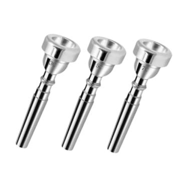 Imagem de simhoa Bocal de trompete peças para músicos iniciantes instrumentos 3C/5C/7C, Prata