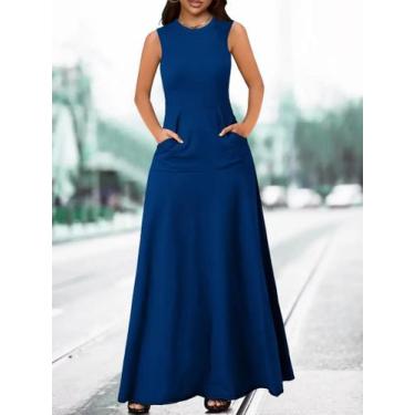 Imagem de Vestido Longo Bolso Canguru Saia Evase Forrado Malha Viscolycra  Ve  2