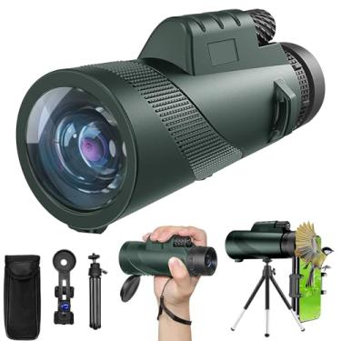 Imagem de 10X42 HD Monocular for Adults, Military Grade Compact Monocular Telescope with BAK-4 Prism & FMC Lens & Smartphone Holder & Tripod, Stargazing Hunting Bird Watching, Camping Hiking Travel Accessories