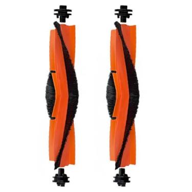 Imagem de HUAYUWA Kit de acessórios para aspirador de pó compatível com Xiao-Mi X20 Max/X20 Pro, peças de reposição para aspirador de pó e limpador de esfregão (2 escovas principais com barra de escova de rolo)