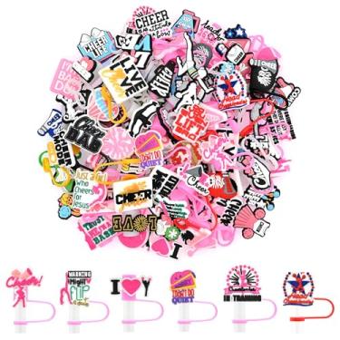 Imagem de 80 peças de tampas de palha de silicone de 10 mm para copo Stanley 20 copos de 30 e 1,134 g, tampas de palha rosa para Stanley acessórios de canudo de copo de 1,134 g, tampas de palha à prova de