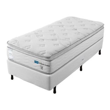 Imagem de Conjunto Box Solteiro Mola Probel Volare Luxo (88x188x59cm) Branco, Br