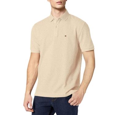 Imagem de Camisa polo Tommy Hilfiger de manga curta de algodão pique para homens