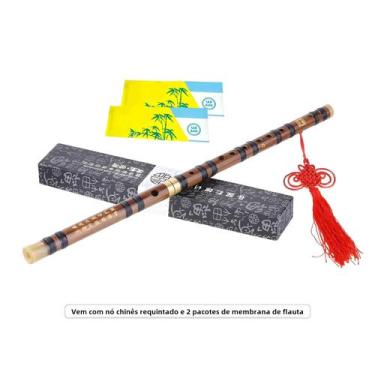 Imagem de Flauta Dizi De Bambu Amargo Artesanal, Chave C/d/g, Instrumento Musica