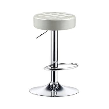 Imagem de Bancos de bar 60-80cm cadeira alta elevável cadeira de bar de caixa europeia cadeira de jantar cadeira de alavanca giratória cadeira de couro PU cadeiras de bar (cor: dourado)