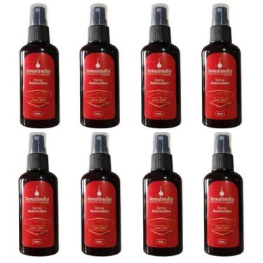 Imagem de Kit 8 Cheirinho de Carro Odorizador Automotivo Aromatizador Spray 60ml