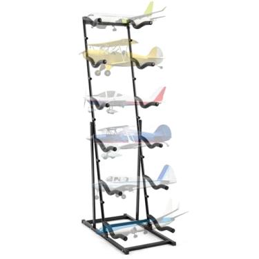Imagem de Kritkin RC Airplanes Storage Rack Model Airplane Display Stand 18" with Adjustable Shelves Holds Multiple Remote Control Plane