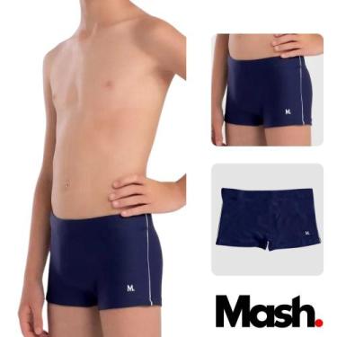 Imagem de Sunga Boxer Box Infantil Kids Mash Moda Praia Para Meninos, Azul, Mari