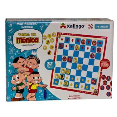 Imagem de Meu Primeiro Xadrez Turma Da Mônica 32 Peças - Xalingo