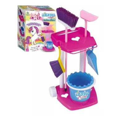 Imagem de Brinque Limpe Brinquedo Infantil Kit Limpeza Vassourinha Rodo Pá - Mon