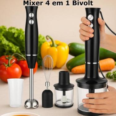 Imagem de Mixer 4 em 1 Elétrico Moedor De Alimentos Batedor Misturador Bivolt Co